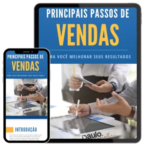 capa de ebook principais passos de vendas para você melhorar seus resultados